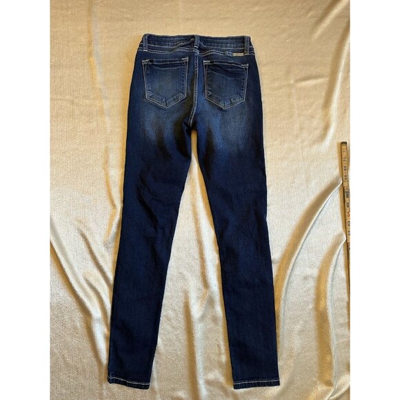 Kancan Jeans Womens 26 Blue Mid-Rise‎ Skinny Denim Zip Fly Dark Wash - Picture 3 of 7